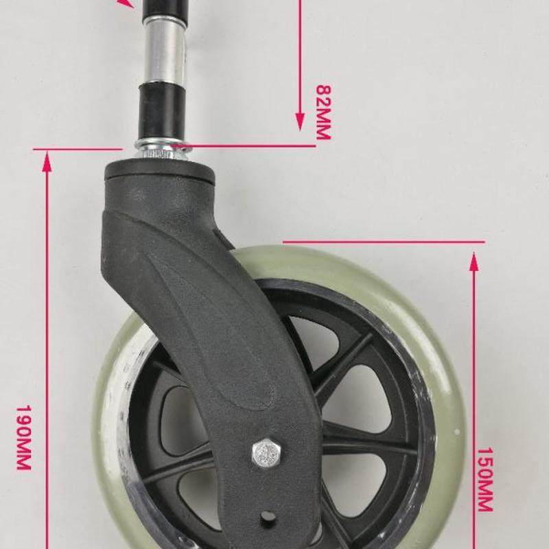 前轮向件轮椅配件前叉转轮立6万向轮寸装轴套7英小8