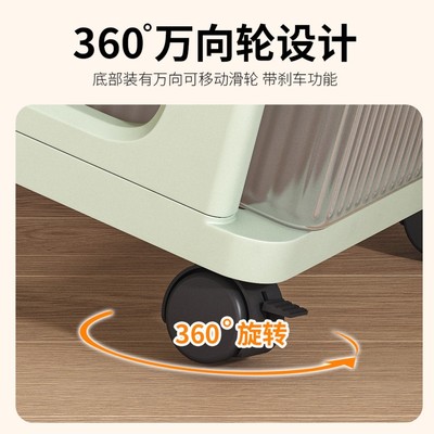 可移动小推车置物架抽屉式零食多层塑料储物架玩具婴儿用品收纳架