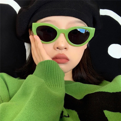 刘亦菲许红豆同款去有风的地方太阳眼镜防紫外线防晒墨镜绿色女潮