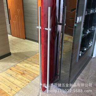 不锈钢拉手锁厂家带锁大门拉手05D谷仓门静音304不锈钢拉手锁