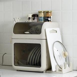 厨房碗架塑料碗柜碗筷收纳盒放碗碟沥水装碗箱带盖灶台厨具置物架