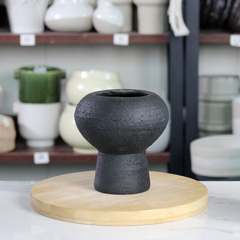 哑黑粗砂奖杯花瓶花盆有孔,鲜花速递/花卉仿真/绿植园艺,花盆,淘宝优惠券,粉丝福利购,淘宝优惠卷