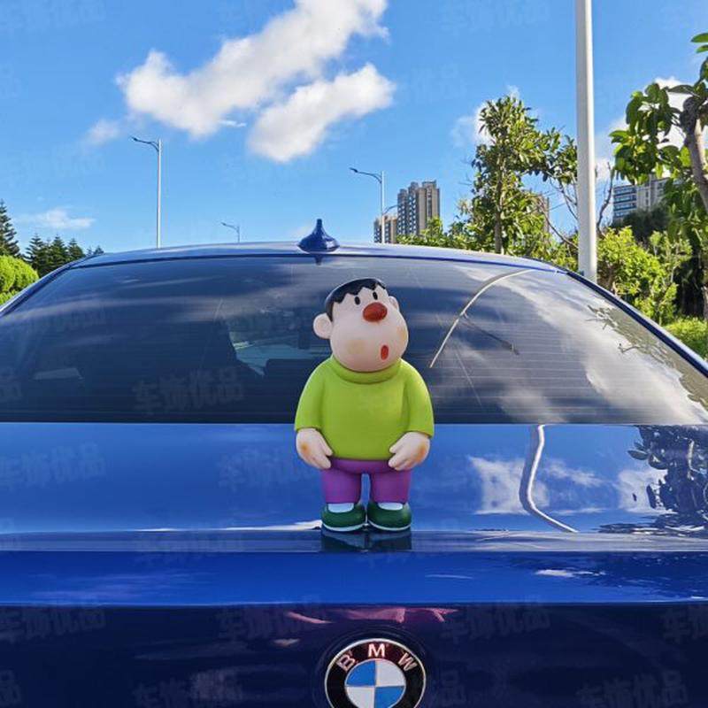 歪头胖虎车载摆件汽车装饰品2024新款车顶尾部玩偶车外部公仔挂件,汽车用品/电子/清洗/改装,摆件,淘宝优惠券,粉丝福利购,淘宝优惠卷