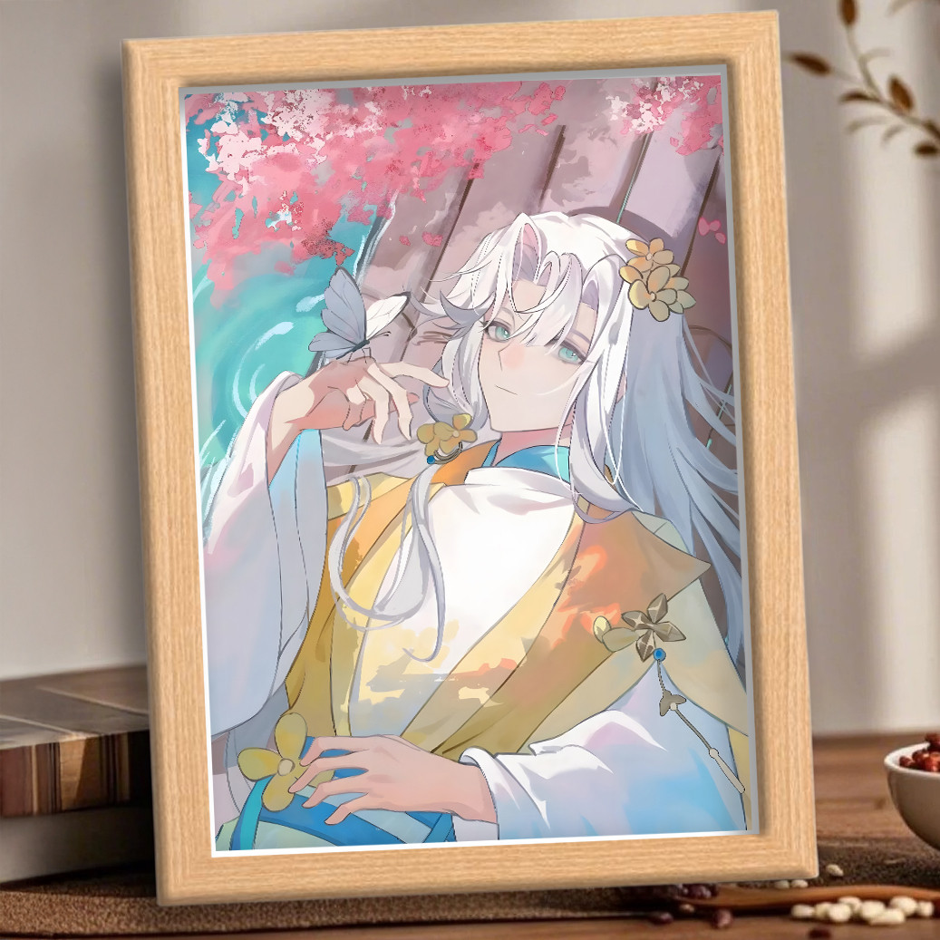 忘川风华录白居易乐天同人手绘高颜值桌面卧室可挂装饰相框摆件