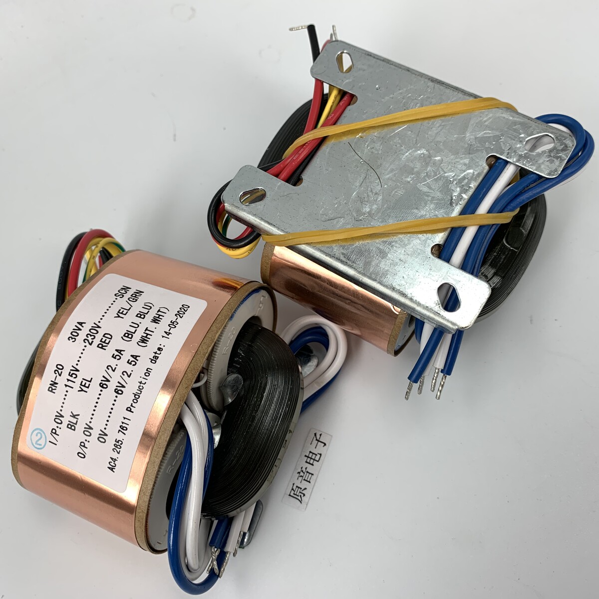 R牛30W双6V2.5A4线带铜皮 R型电源变压器初级115-230V无氧铜线