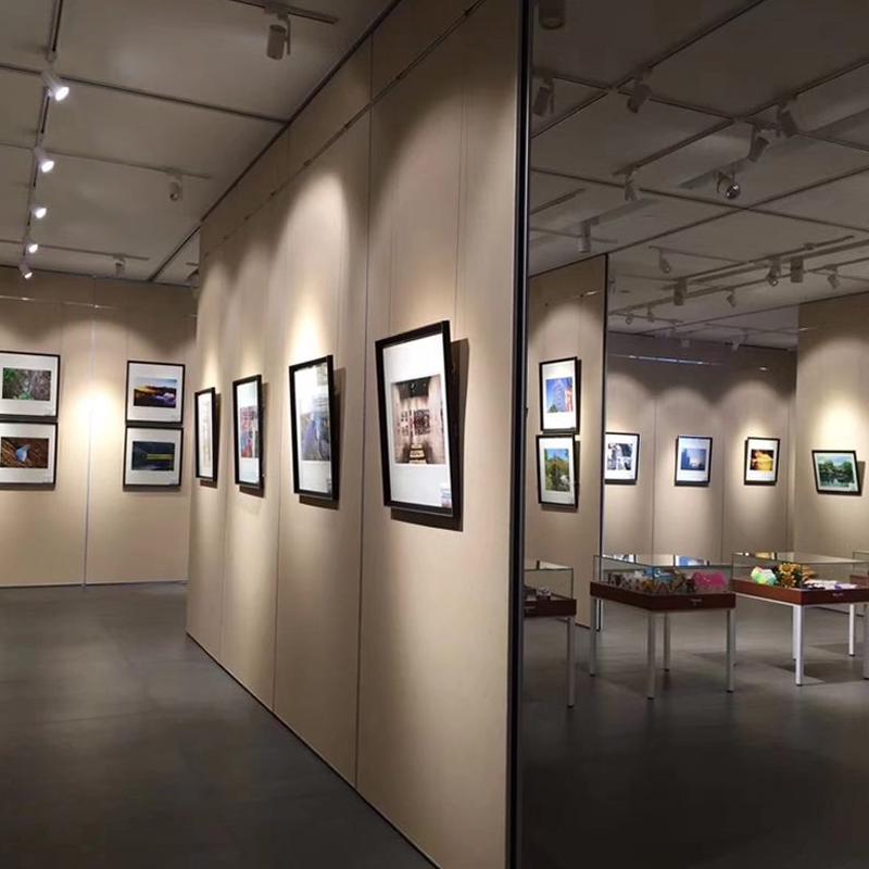 墙易隔断展厅定制高伸缩可推拉屏风墙移动展板活动隔断隔音吊轨