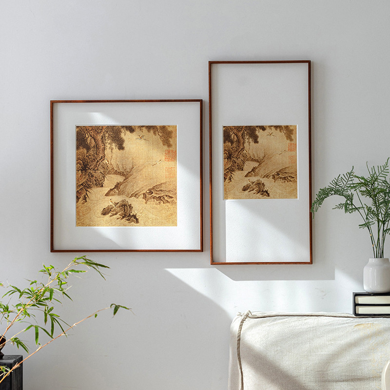 岩璞新中式国画入户玄关客厅沙发背景墙装饰画茶室挂画山鸟画