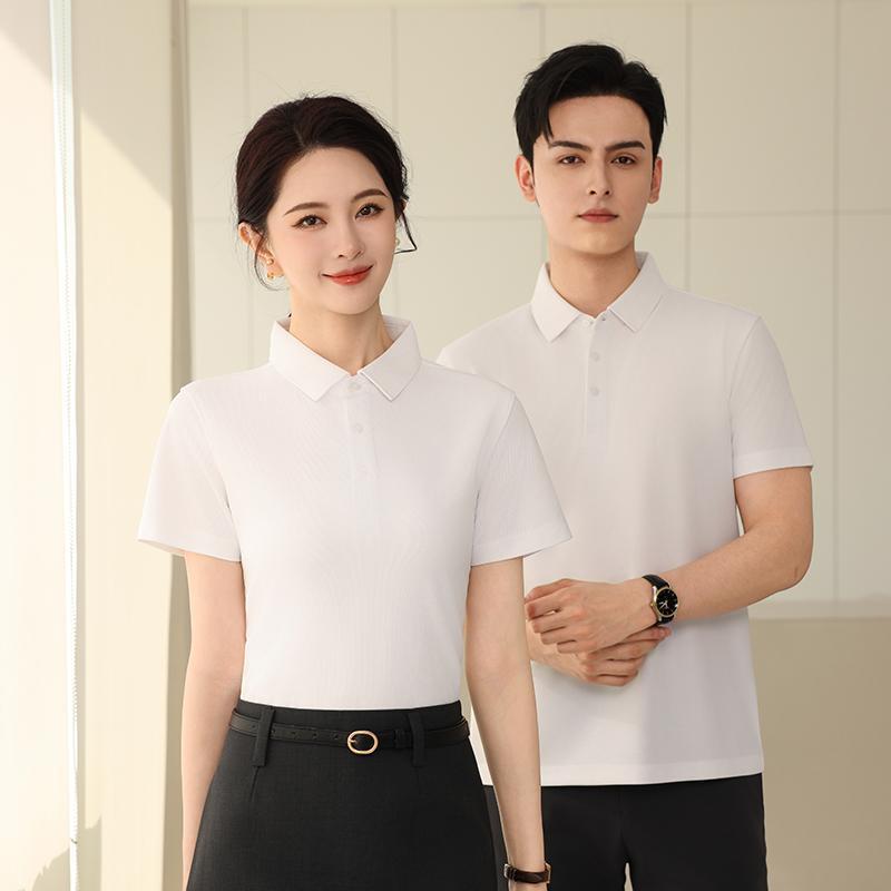 极速幼儿园老师园服教师幼师工作服短袖polo衫纯色文化广告衫工衣