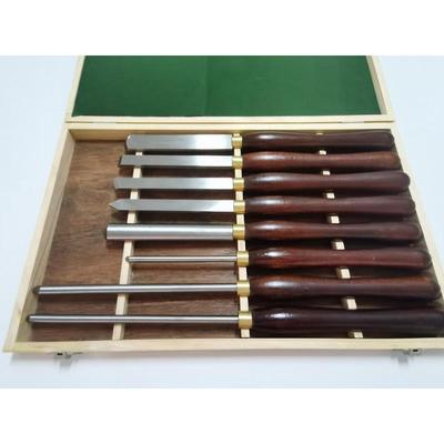 厂家直销新款8pcs高档套装刀柄木工车刀高速钢车木红车木凿车刀