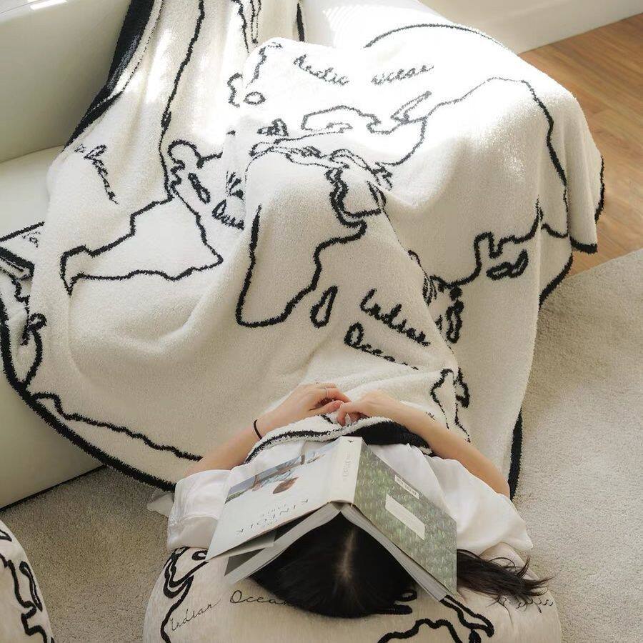 ins毛毯半边绒毯子秋冬休闲沙发针织办公室披肩绒毛午睡午休盖毯,床上用品,休闲毯/毛毯/绒毯,淘宝优惠券,粉丝福利购,淘宝优惠卷