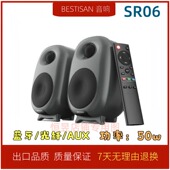 SR06 2.0电脑有源音箱书架hifi桌面迷你小钢炮大功率蓝牙音响桌面