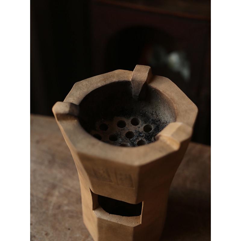 茶诗白泥凉炉 仿古白泥炉 潮州工夫茶炉 日本煎茶道火炭炉 碳炉
