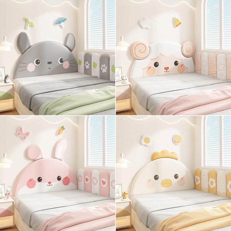 靠背垫儿童房床女孩软包防撞墙贴头护墙板男孩榻榻米软包墙围卡通,家装主材,背景墙软包,淘宝优惠券,粉丝福利购,淘宝优惠卷