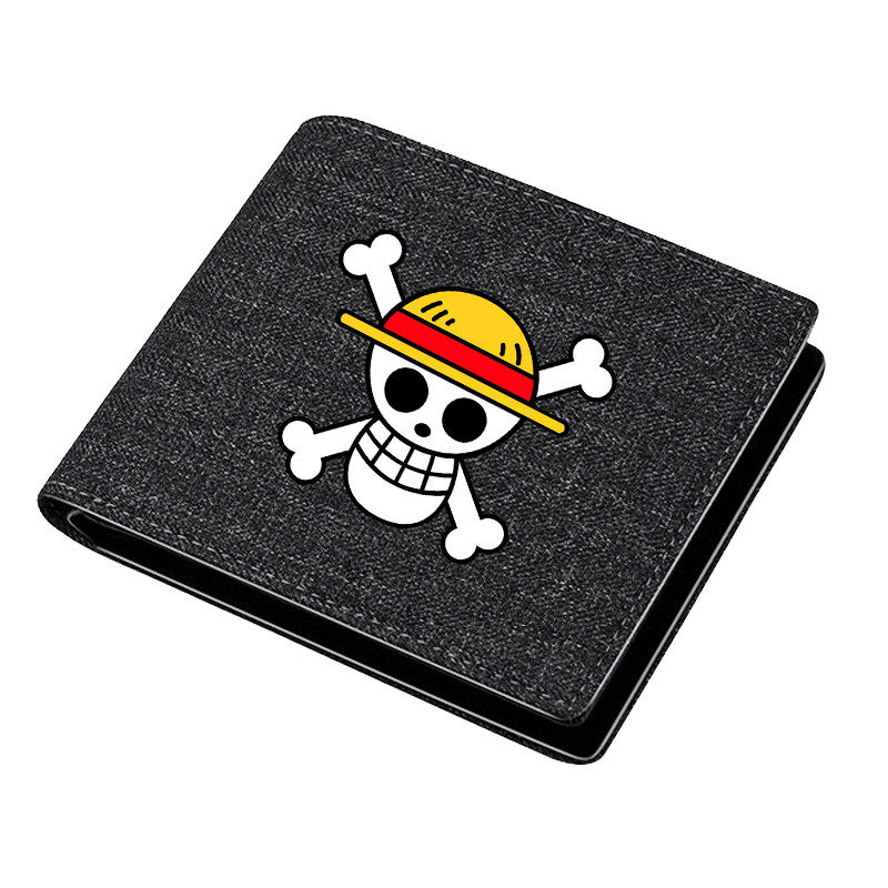 海贼王钱包路飞罗青年男女短款潮帆布定制日韩版轻薄动漫周边学生