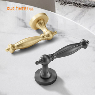 分体静音把手锁法式门锁中古室内卧室房门锁通用型美式轻奢磁吸