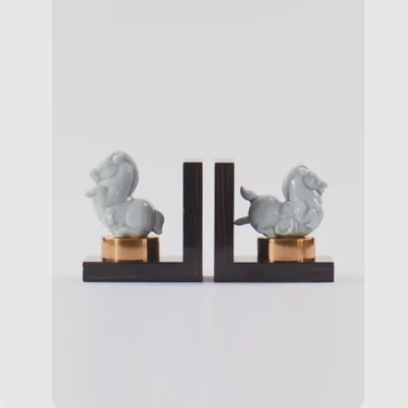 新中式书房书柜饰品书档玉瓷摆件桌面工艺品卧室办公室装饰马书靠,特色手工艺,其他特色工艺品,淘宝优惠券,粉丝福利购,淘宝优惠卷