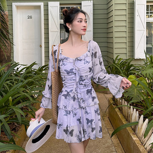 泡温泉 速发高品质2025新款 大码 泳衣胖mm遮肉微胖女孩爆款 连体女款