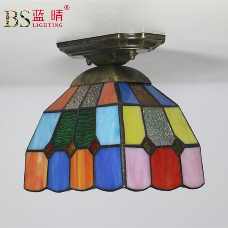 外销蒂凡尼欧式吸顶灯楼梯走廊阳台玄关门厅入户花园过得顶灯