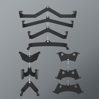 一代拉背把手划船高位下拉把手龙门架健身器材配件