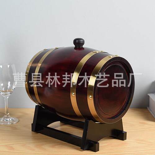 展示木质红酒红酒木制摆件桶酒吧橡木桶酒木桶3L庄展会