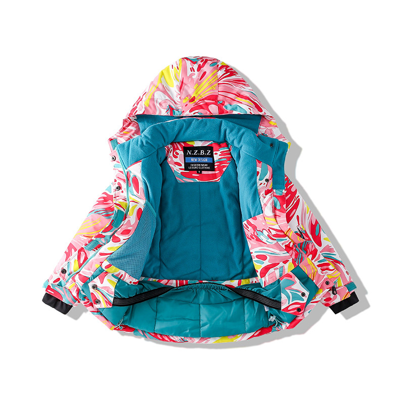 女童滑雪服套装儿童冬季户外雪地衣服女孩防风防水保暖滑雪衣裤子