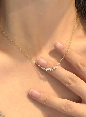 小碎钻s999纯银项链女轻奢小众高级感2024年新款爆款闺蜜生日礼物