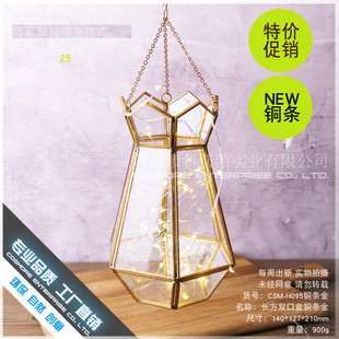 悬挂铁艺花盆led灯罩北欧简约创意植物盆栽装饰轻奢个性吊兰花器