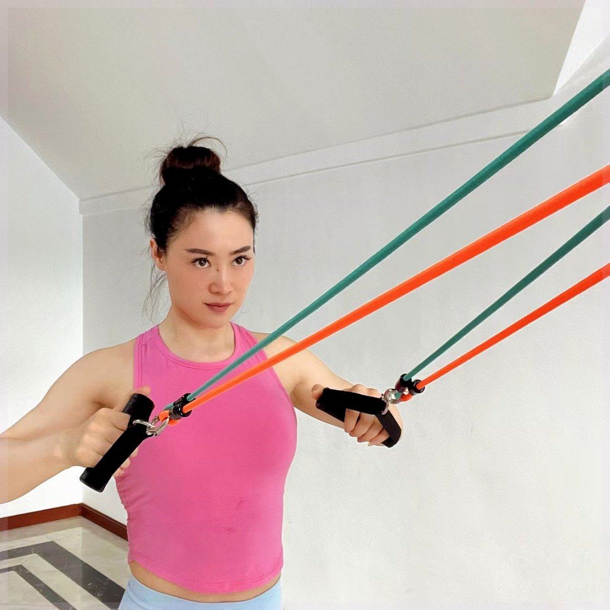 五色拉力绳带双把手弹力绳一共五条绳,运动/瑜伽/健身/球迷用品,拉力绳/拉力器,淘宝优惠券,粉丝福利购,淘宝优惠卷