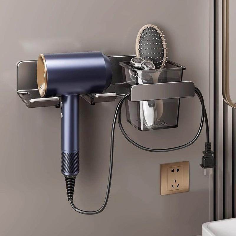 吹风机置物架免打孔卫生间电吹风挂架绕线风筒支架浴室梳子收纳,家庭/个人清洁工具,吹风机置物架,淘宝优惠券,粉丝福利购,淘宝优惠卷