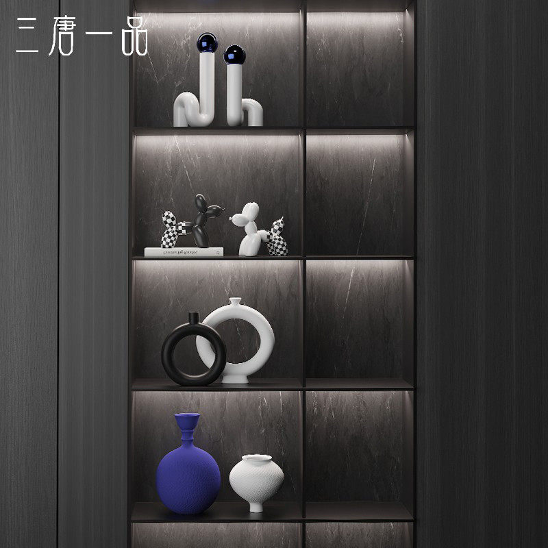 客厅酒柜餐边柜小众设计摆件样板间酒店客房装饰居乔迁装饰品,家居饰品,家饰软装搭配套装,淘宝优惠券,粉丝福利购,淘宝优惠卷
