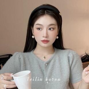 高档流行今年丝绒头箍黑色压发2024发捆的发箍女款头饰洗脸高颅顶