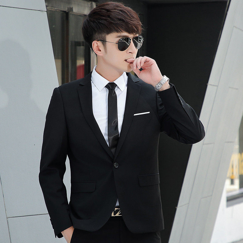 现货萨巴维男士春秋休闲小西装韩版修身小西服时尚英伦单西青年外