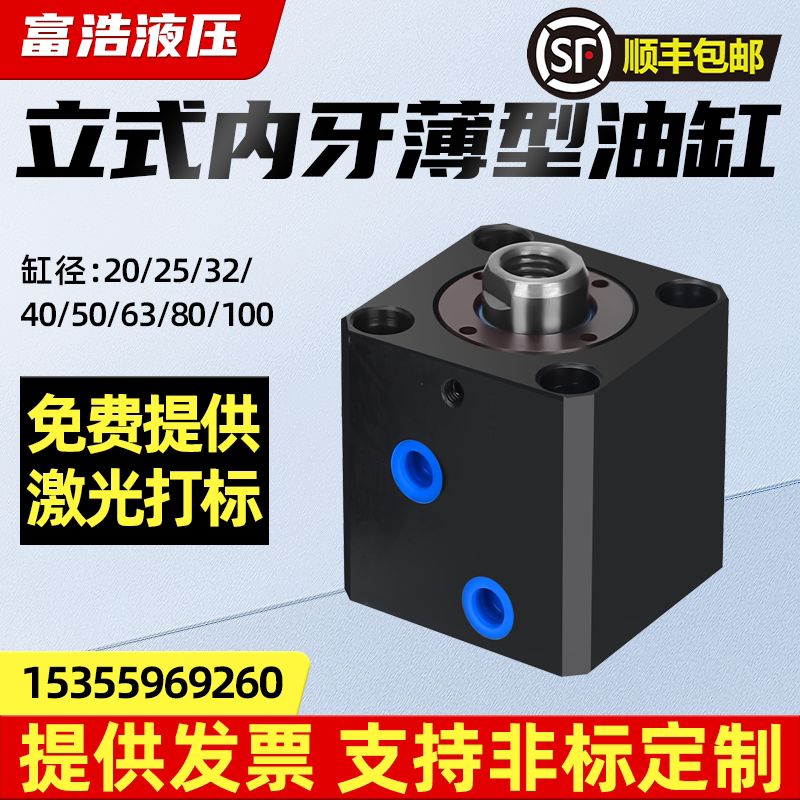 小型液压油缸CXSD25/32-40*50*80*63JOB双向方形模具立式薄型油缸