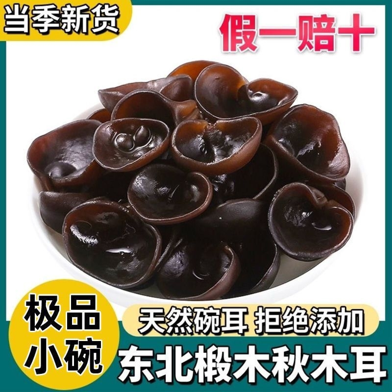 新货东北特产黑木耳正宗椴木秋耳小碗耳非特级野生黑木耳干货椴木