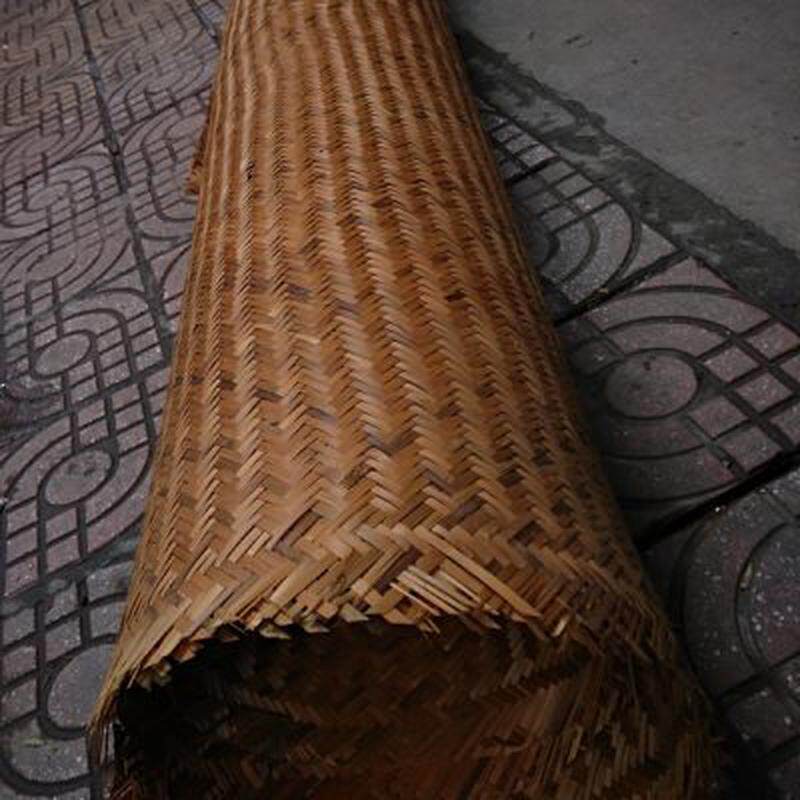 手工竹编席凉席 深色偏黄碳化竹席 装修装饰竹席 墙裙吊顶竹席
