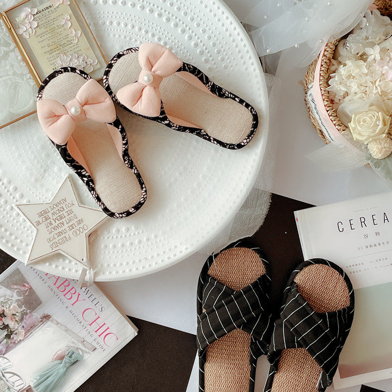 少女心法式亚麻情侣居凉拖鞋男款交叉春夏季室内防滑女士居鞋,居家布艺,居家亚麻拖鞋,淘宝优惠券,粉丝福利购,淘宝优惠卷