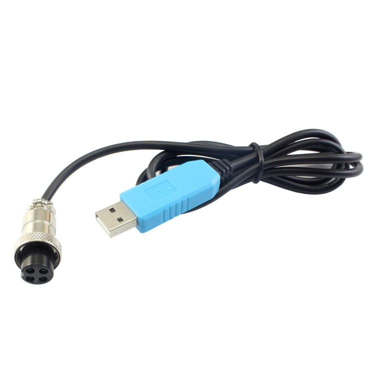 USB转TTL串口线CH340 灼智负载测试仪联机下载线Mini USB航空插口