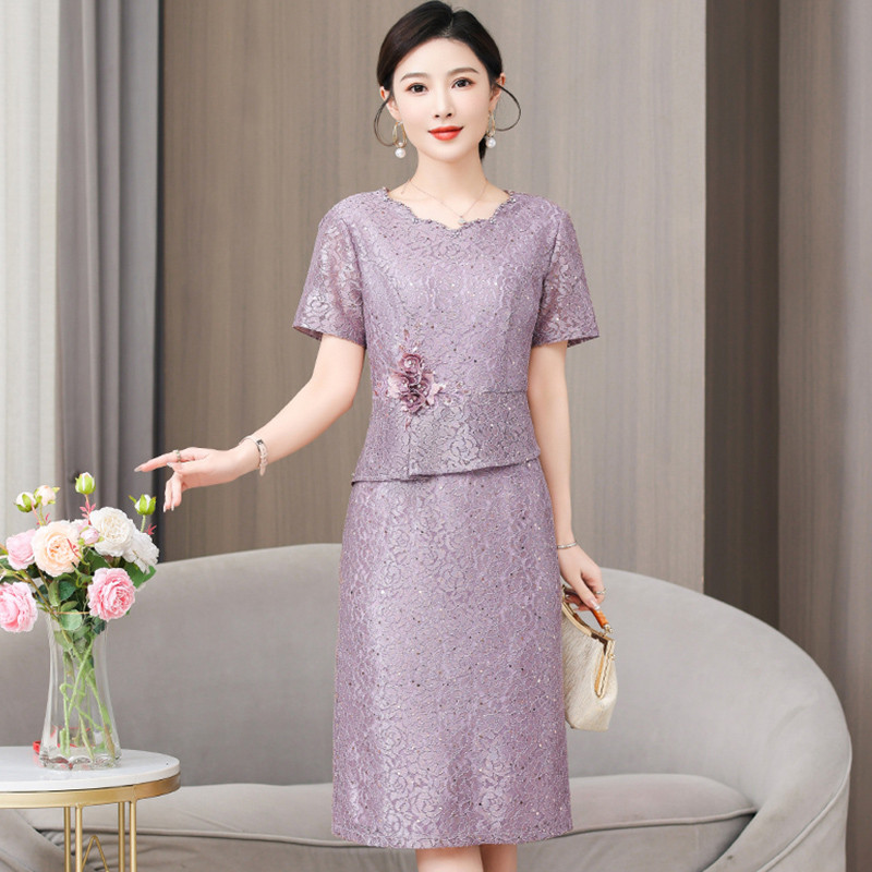 新品喜婆婆婚宴装平时可穿连衣裙年轻款结婚长辈衣服妈妈礼服女士