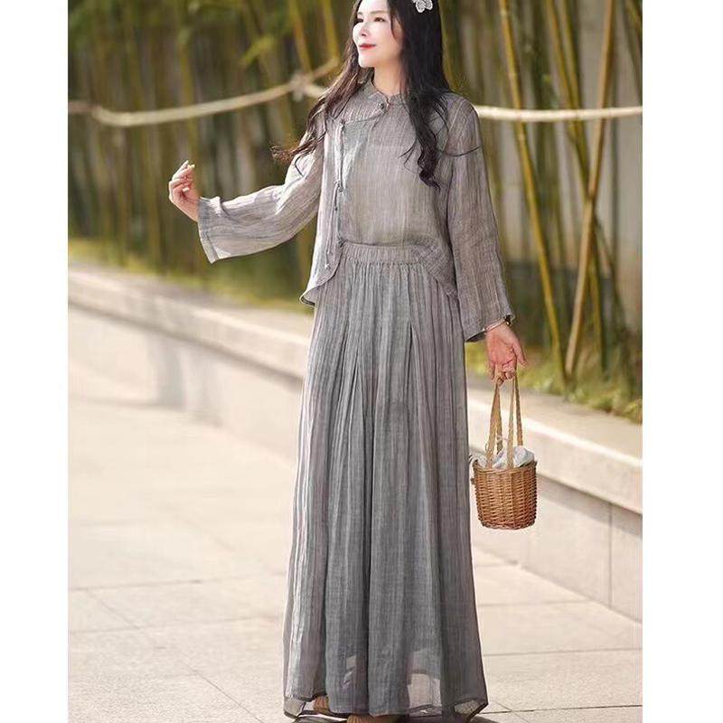 19178小莲松紧腰扎染超色双层苎麻大裙摆垂感肌理褶皱A字裙,女装/女士精品,半身裙,淘宝优惠券,粉丝福利购,淘宝优惠卷