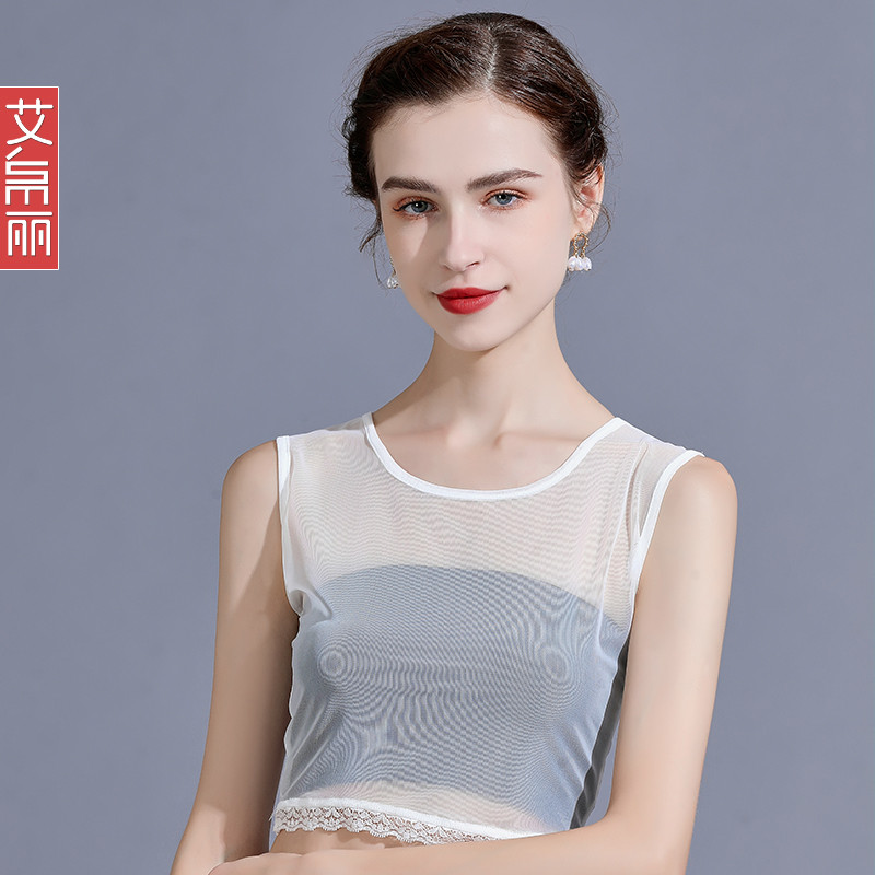 黑色防走光美背吊带背心女短款裹胸打底衫内搭蕾丝抹胸上衣薄款潮