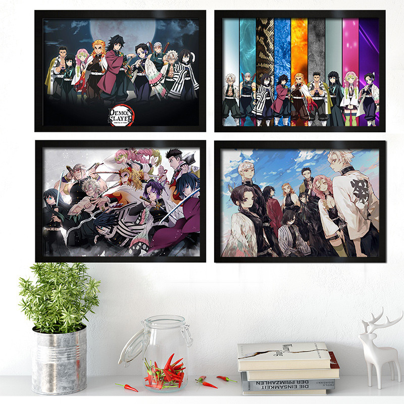 日漫鬼灭之刃海报富冈义勇时透无一郎二次元壁纸宿舍卧室装饰墙贴