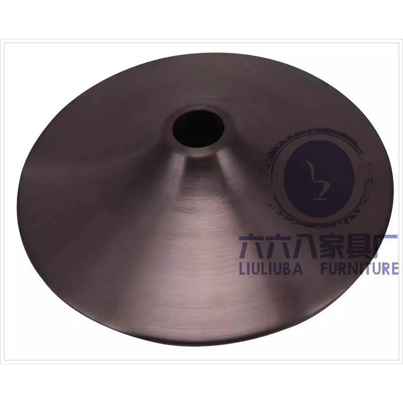 不锈钢喇叭盘底座椅子配件圆底盘桌子圆底座吧椅底盘家具配件