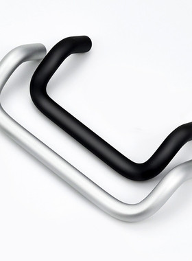 铝合金圆棒双折弯拉手 UHFNEA弧形倾斜角型拉手斜拉门把手LS532AL