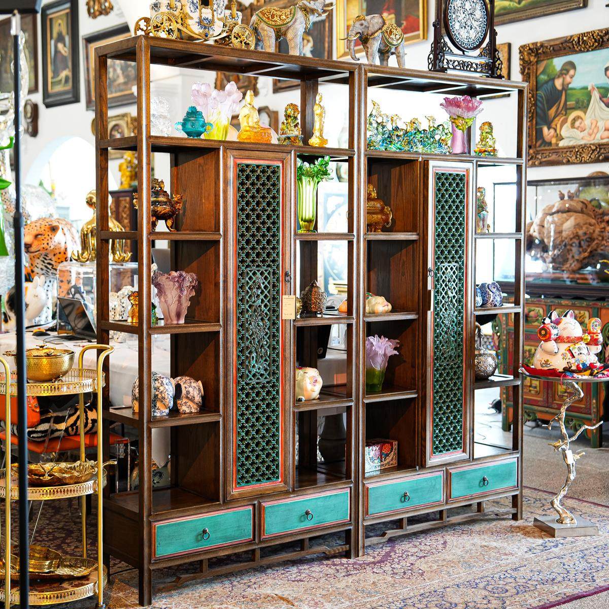 【本尼家】A4新中式柜子博古架家用玄关隔断办公室装饰置物架,住宅家具,家用陈列柜,淘宝优惠券,粉丝福利购,淘宝优惠卷