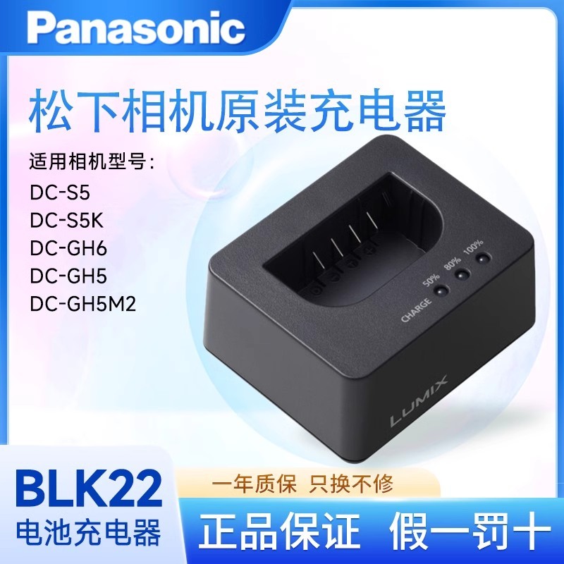原装松下相机DMW-BLK22电池充电器S9GH6 S5K GH5M2 S5M2X g9m2GH7