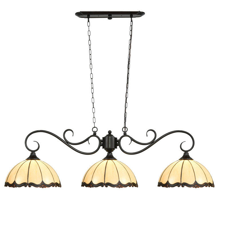 定做彩色玻璃吊灯桌球餐厅台球灯罩彩色玻璃玻璃吊灯定制厂家