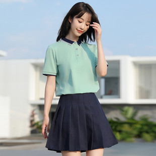 幼儿园老师园服翻领polo衫 高货夏季 工作服定制印logo培训机构教师