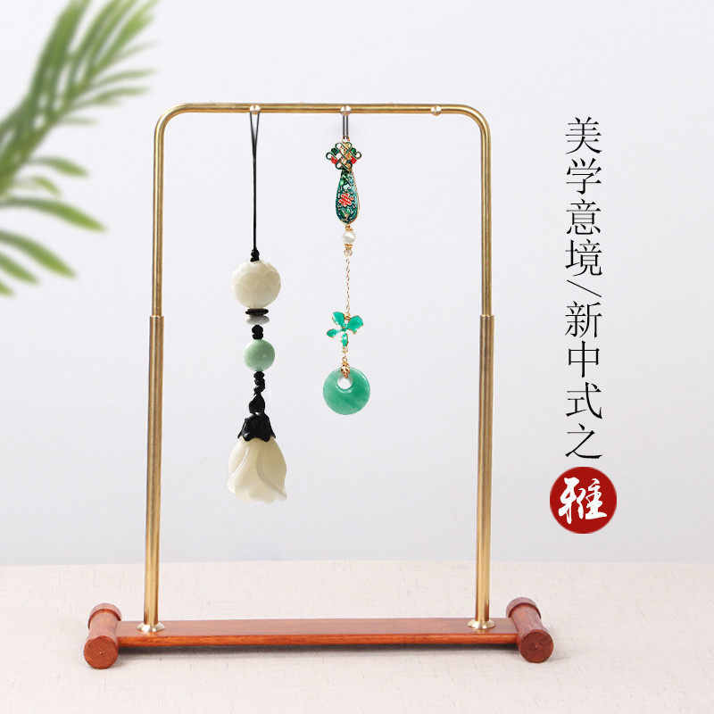 玉器首饰架饰品展示架道具吊坠珠宝手链耳坠木头实木架子