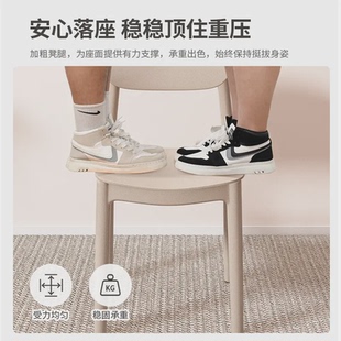 塑料椅子靠背加厚餐椅家用舒服久坐餐桌椅可叠放商用餐厅麻将凳子
