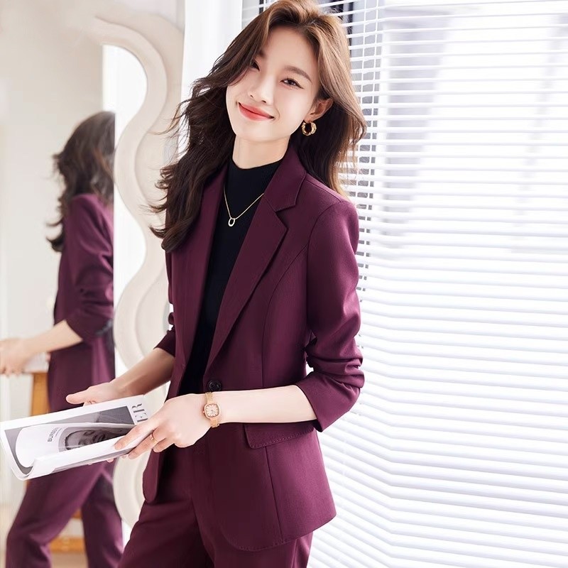 现货高级感西装外套女春秋季2025新款气质通勤修身职业西服套装工